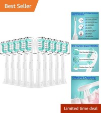 10 Replacement Toothbrush Heads Compatible with Philips Sonicare SnapOn Electric