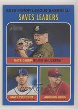 2019 Topps Heritage Minor League Edition Blue 89/99 Addison Russ Nate Griep 4l3