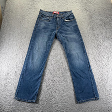 Levi's 514 Jeans Boys 16 Blue Cotton Denim Straight Slim Fit Medium Wash Faded