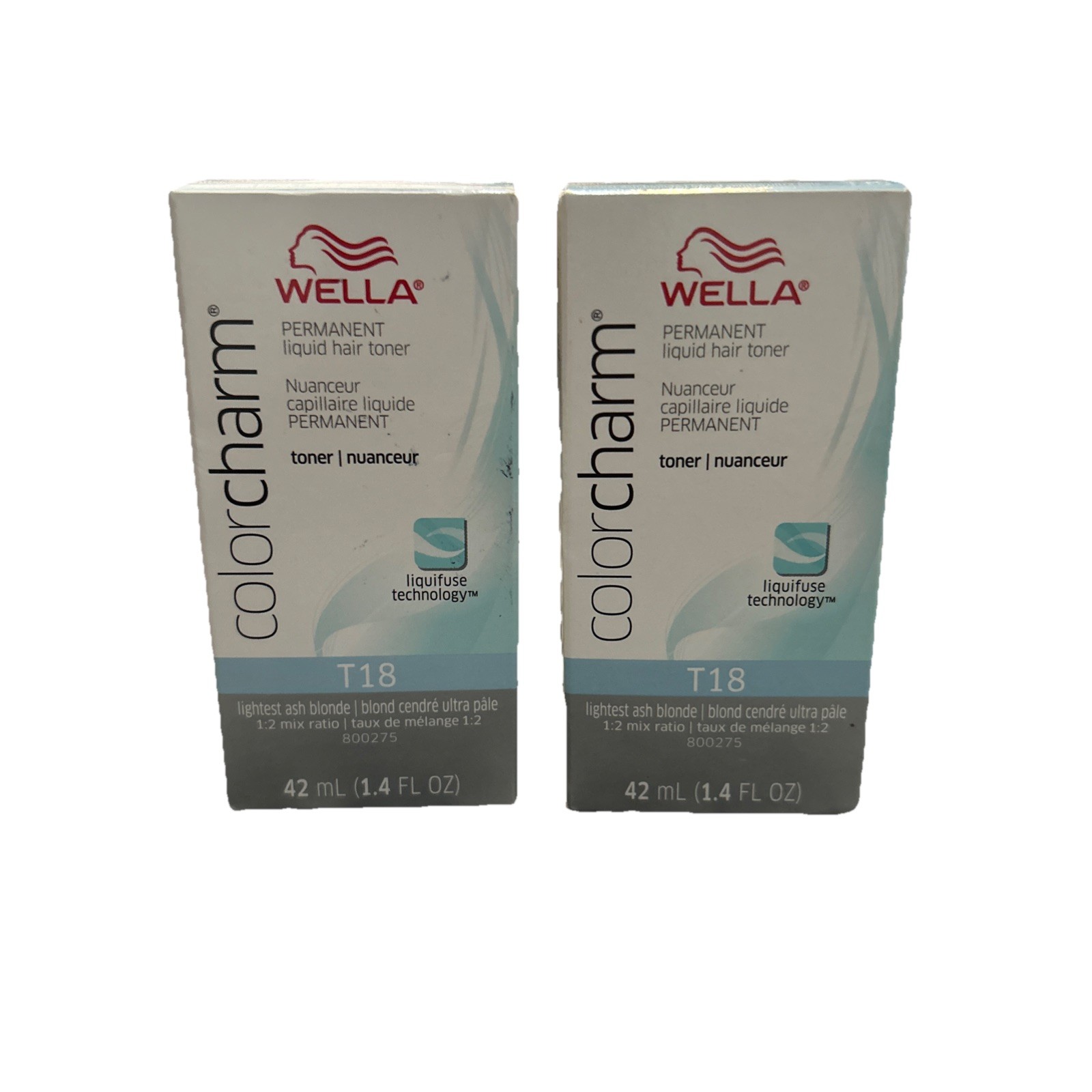 Charm Permanent Hair Toner 1.42 Oz T18 Lightest Ash Blonde 2 Pack