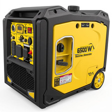 6500 Watt Electric Start Quiet Inverter Generator with Wheels 223cc Gas CO New