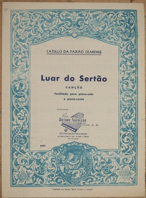 Catullo Da Paixao Cearense Luar Do Sertao Cancao Pianoforte Canto Piano Musik