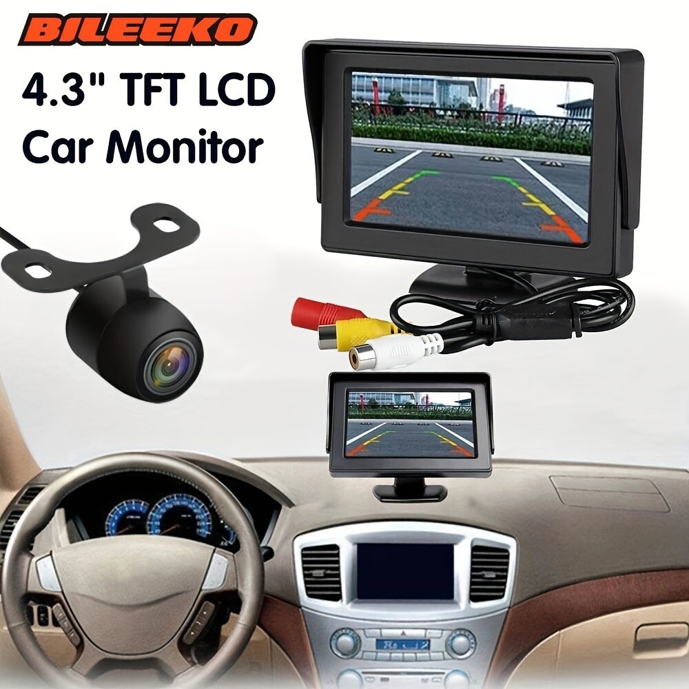 Backup Camera Rear View Kit 4.3Inch Reverse Monitor Display Pickups SUV Vehicles