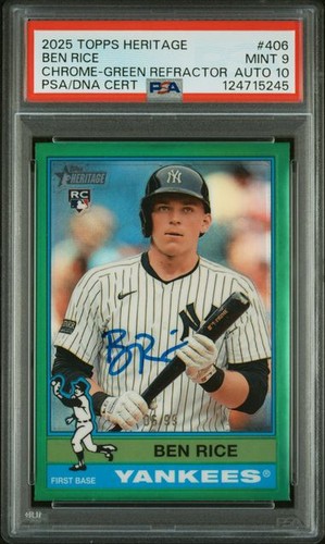 Ben Rice [Black Chrome] #406 2025 Topps Heritage card