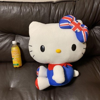 Hello Kitty England Collaboration Oversized 45 cm Plüschtier Selten Neu