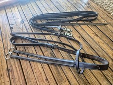 Brown Running Martingale & Reins With Stoppers & Scissor Snaps!!