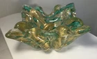 VINTAGE MURANO GLASS BAROVIER TOSO PIECES OF CANE STAR BOWL & PESTLE