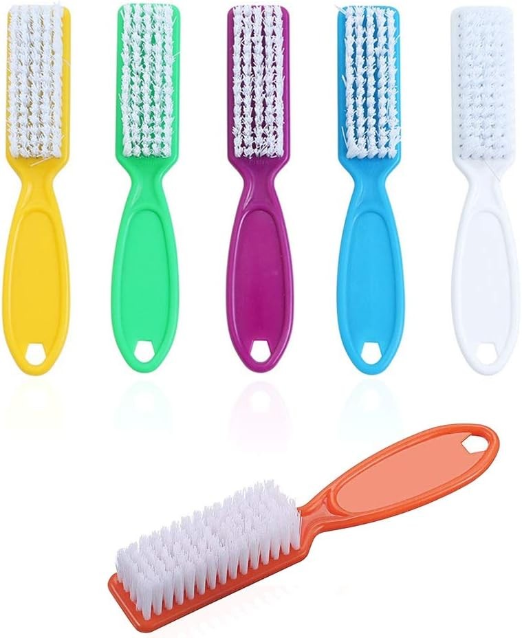 6 Pcs Handle Grip Nail Brush,Nail Cleaning Brushes for Toes and Fingernail