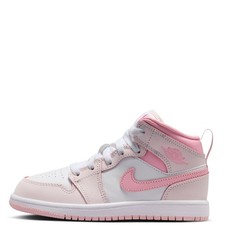 Little Kid's Jordan 1 Mid Pearl Pink/Med Soft Pink-White DQ8424 600