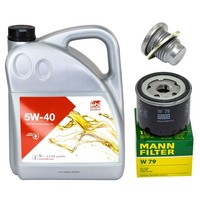 MotoröL Filter Set Febi 5W-40 5 Liter + ÖLablassschraube FüR Dacia Logan Express