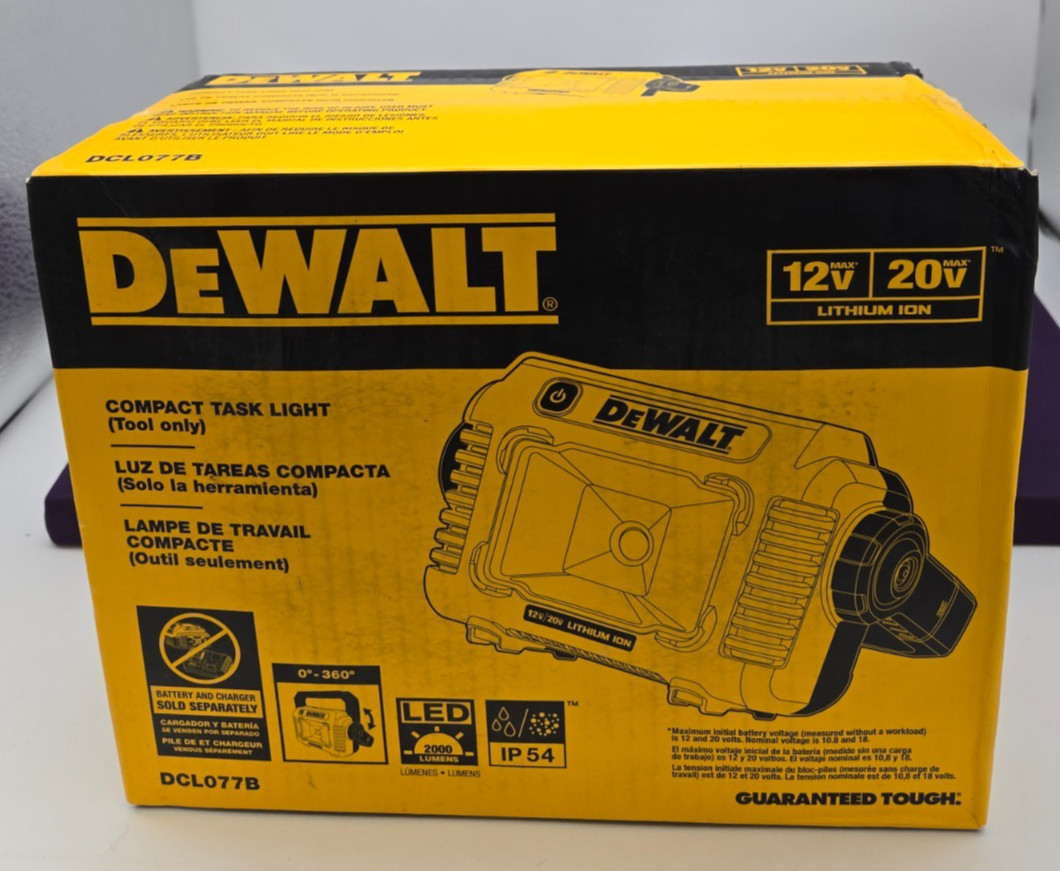 Dewalt DCL077B LED Compact Task Light 12V & 20V Work Spot Li
