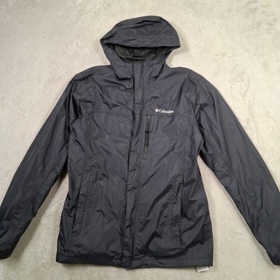 Columbia Jacke Herren Medium schwarz Omni-Tech wasserdicht Kapuze Outdoor Wandern