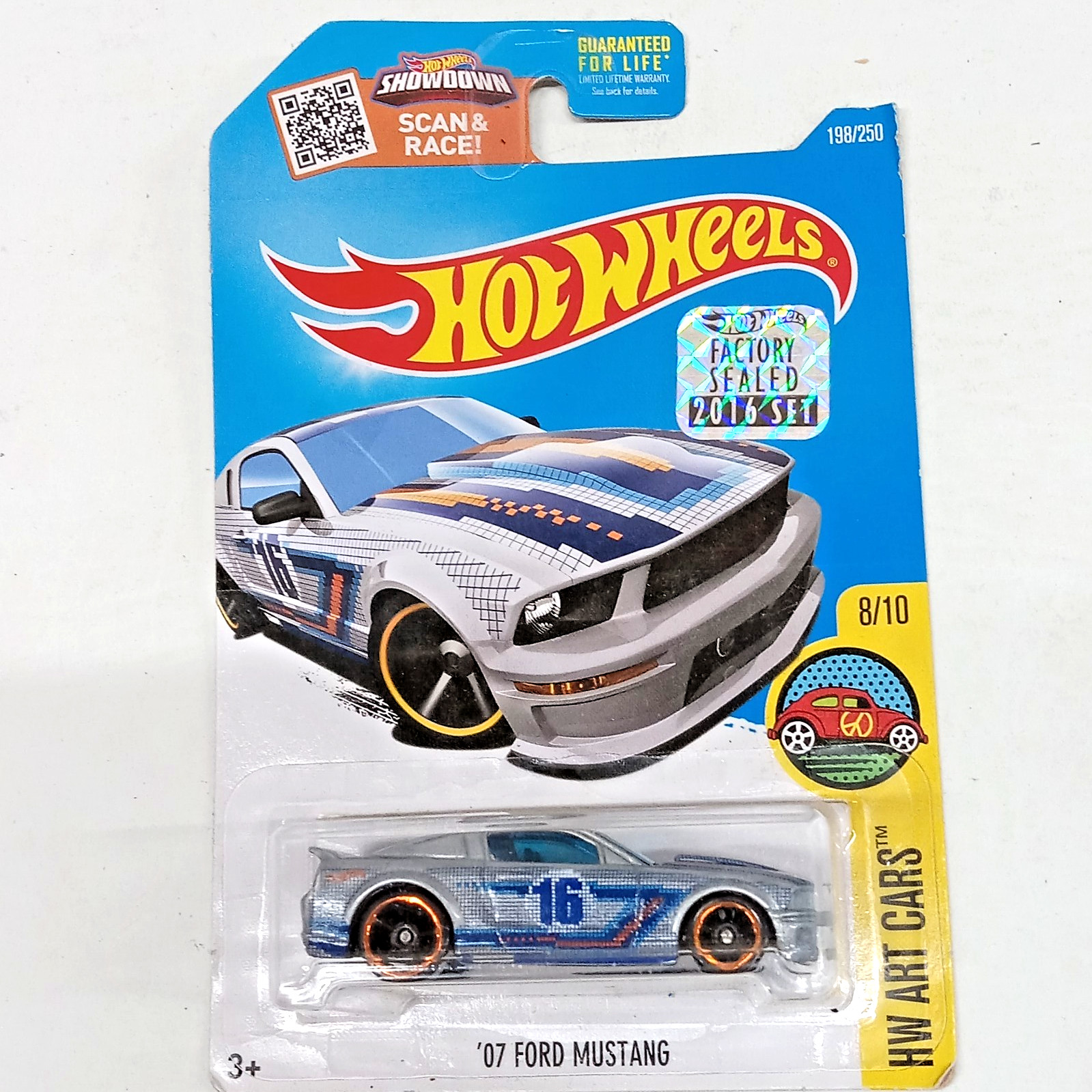 HOT WHEELS 2016 FACTORY SEALED SET ON CARD '07 FORD MUSTANG HW ART