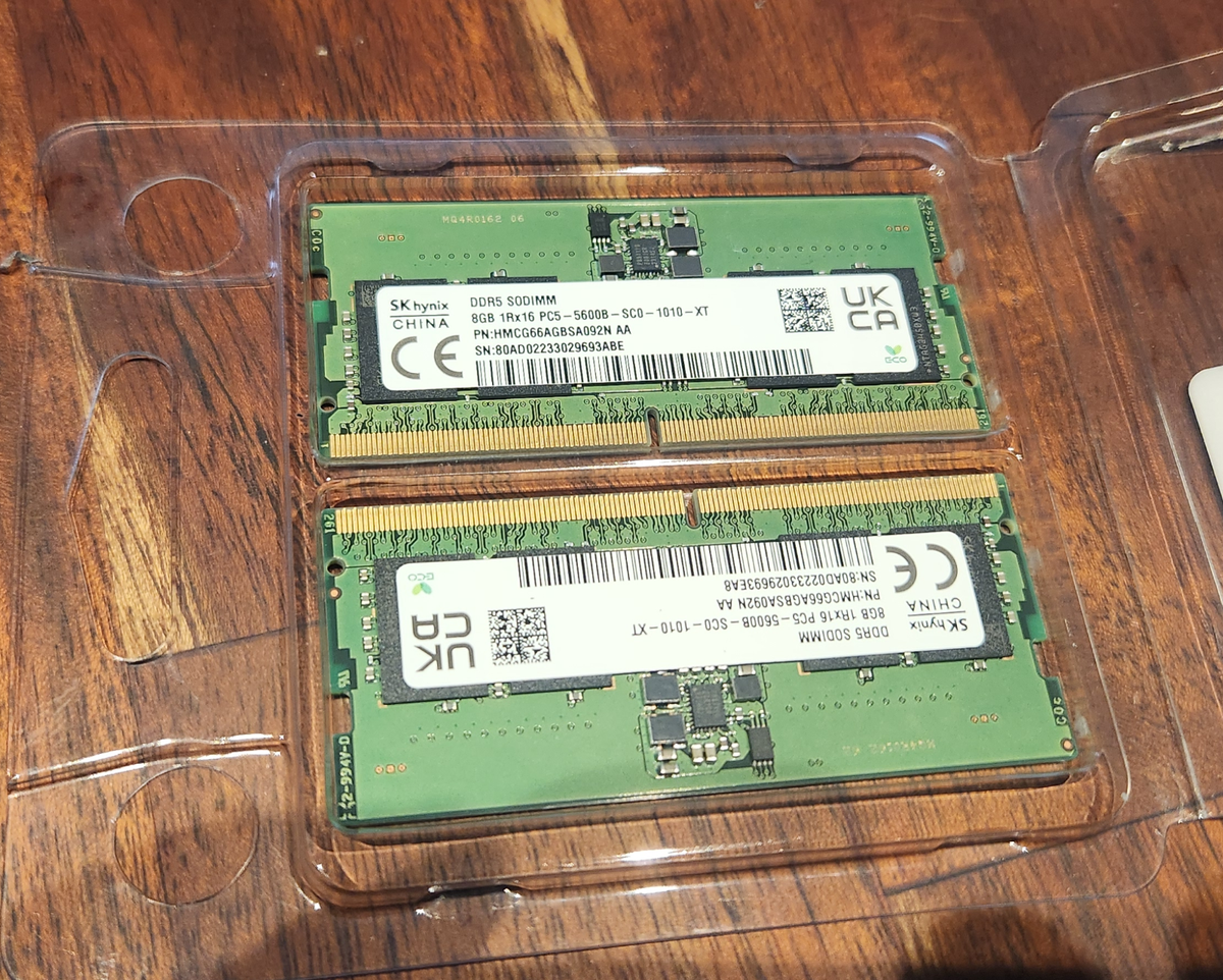 SK hynix 16GB (2x8GB) DDR5 SODIMM PC5-5600MHz | eBay