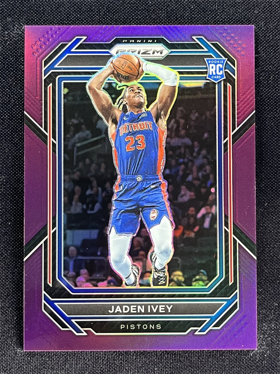 2022-23 Panini Prizm Jaden Ivey #256 Purple Prizm RC Rookie Pistons /99