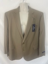 NWT STAFFORD MENS CLASSIC FIT KHAKI WOOL BLAZER Sz 50 R