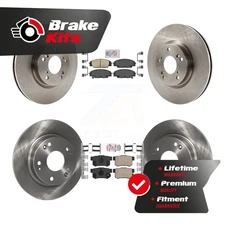 Front Rear Ceramic Pads And Disc Brake Rotors Kit For 2006-2011 Honda Civic Si