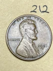 1924-D LINCOLN WHEAT CENT, "VERY FINE" CONDITION, Low Mintage DATE, #212