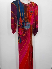 Pre-Owned Farm Rio Pink Size Small Maxi Long Sleeve Dress