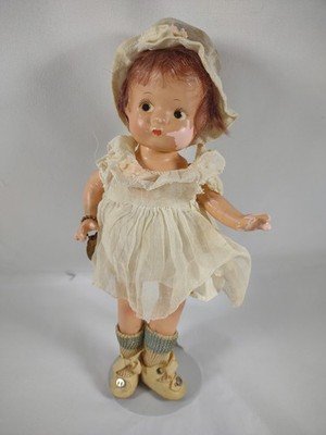 1930s Effanbee 9'' PATSYETTE Antique Composition doll w/ wrist tag! (A14)