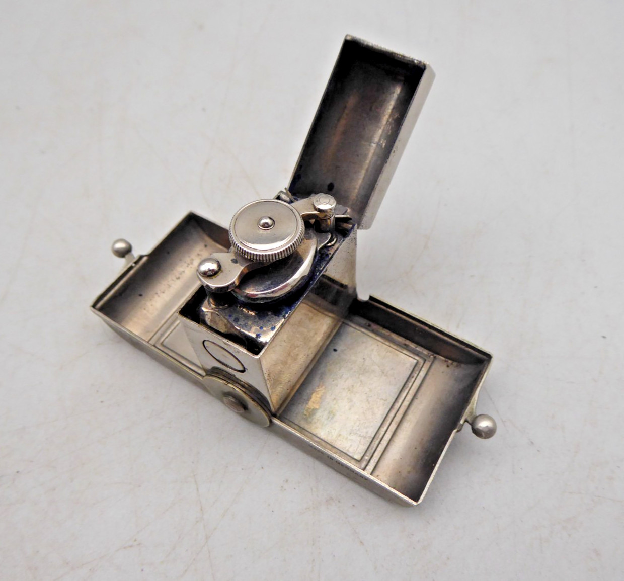 *E Antique Victorian Travelling Inkwell - J Palmer Junior 1897