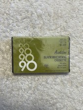 Nastro cassetta audizione vuoto Columbia 90 min basso rumore vintage nuovo e sigillato raro