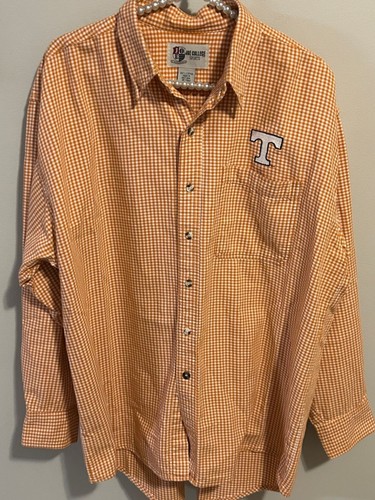 Joe College Tennessee Volunteers Orange Gingham Button Down XL - Bild 2 von 4