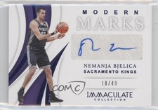 2018 Panini Immaculate Modern Marks Blue 10/49 Nemanja Bjelica #MM-NBJ Auto 1a07