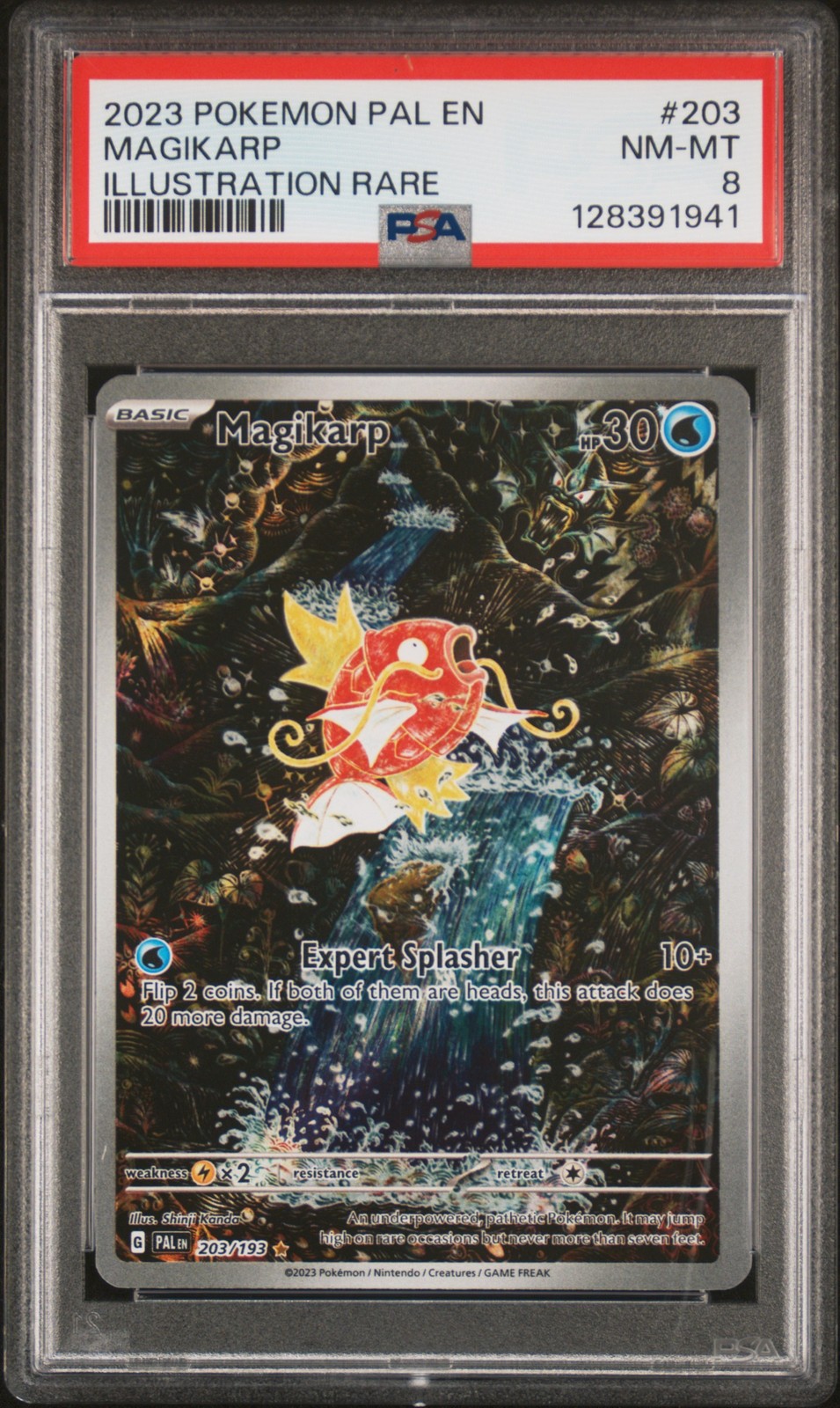 PSA NM-MT 8 - 2023 POKEMON PAL EN-PALDEA EVOLVED ILLUSTRATION RARE 203 MAGIKARP