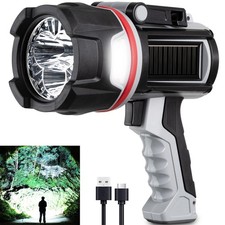 Rechargeable Spotlight Flashlight, Super Bright 3 LED 3000000 Lumen Long Last...
