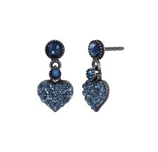 KONPLOTT Ohrringe Stecker dangling Soft Temptations schwarz blau antik silber