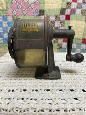 Vintage 1921 Giant Pencil Sharpener-Desk Mountable-Working--Made in U.S.A.