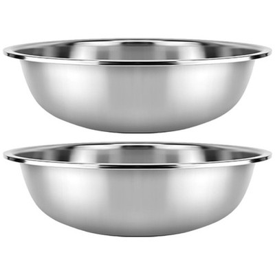 Stainless Steel Vegetable Wash Basin Large Kitchen Mixing Bowl 11.41x3.93 Inch