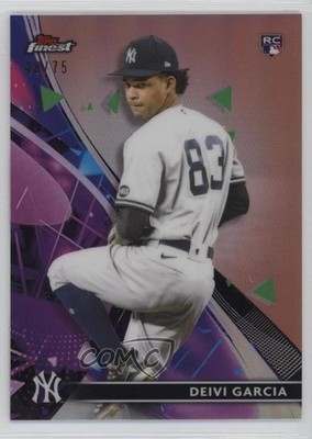 2021 Topps Finest Rose Gold Refractor 48/75 Deivi Garcia #4 Rookie RC ms9