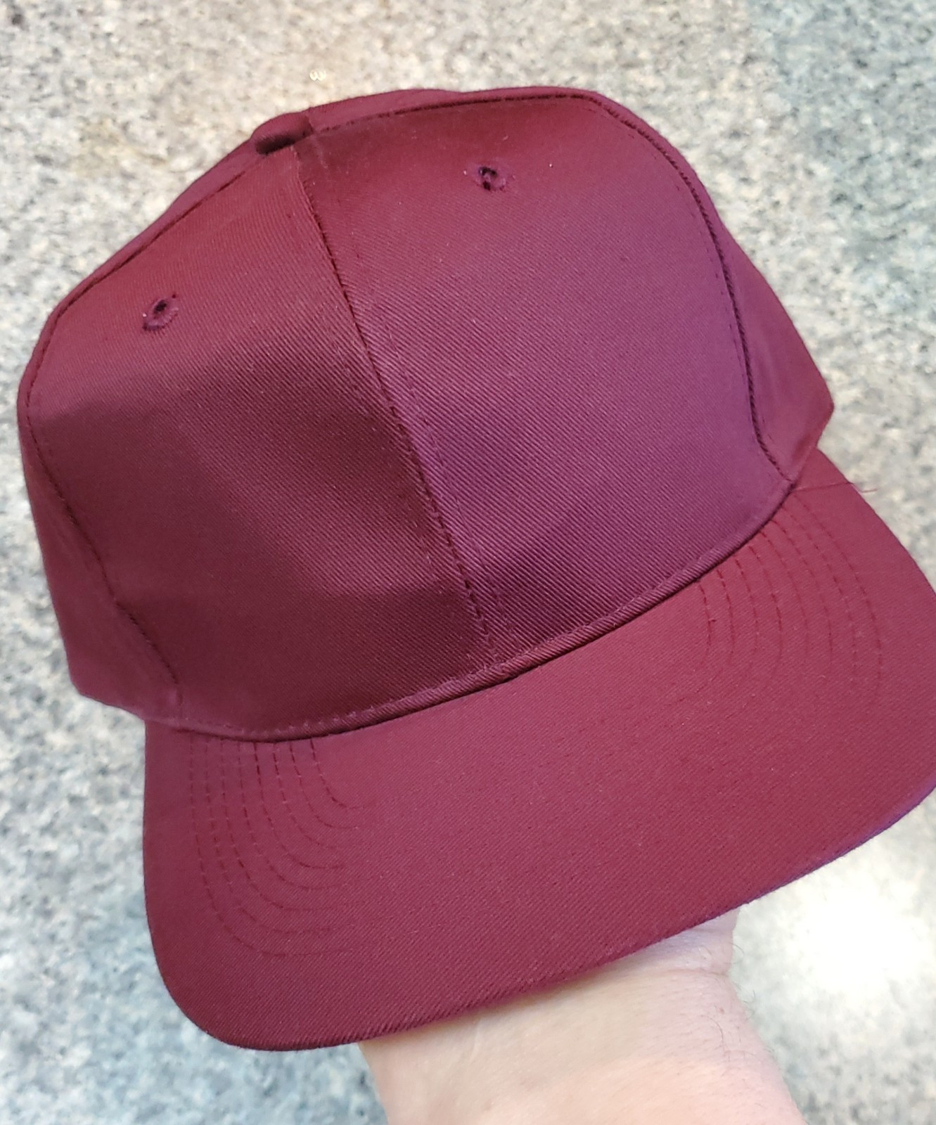 Solid Plain Maroon Baseball Cap Trucker  Camo Bla… - image 4