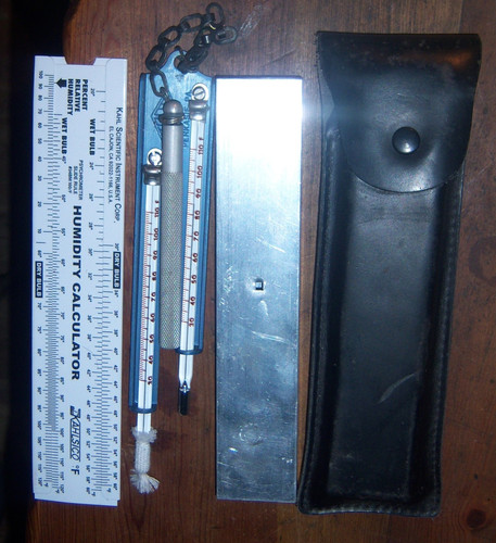 Stortz Scientific Instrument Pocket Sling Psychrometer and Slide Rule