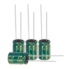 50Pcs Electrolytic Capacitor 47UF 100V with Aluminum Radial Leads 8 x 12mm