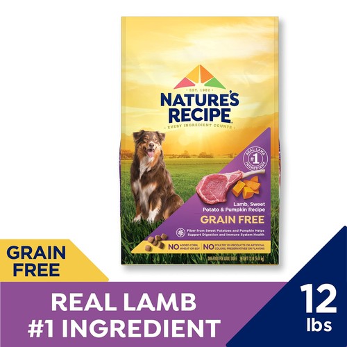 Nature's Recipe Grain Free Dry Dog Food, Lamb, Sweet Potato & Pumpkin Recipe,... - Picture 3 of 10