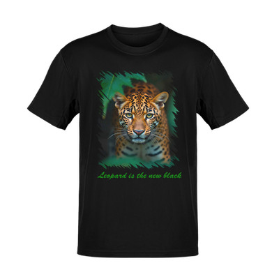 T-Shirt LEOPARD IS THE NEW BLACK Sprüche Funshirt TS1123D