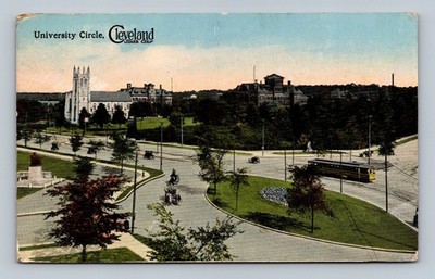 Vintage University Circle Cleveland Ohio Postcard Case Western Reserve