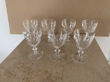 Lot 7 Anciens VERRES PIED CRYSTAL D'ARQUES RAMBOUILLET 11 cm Années 1960 VINTAGE