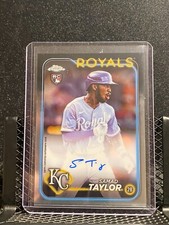 Samad Taylor 2024 Topps Chrome Rookie Auto #RA-ST (RC) - Royals