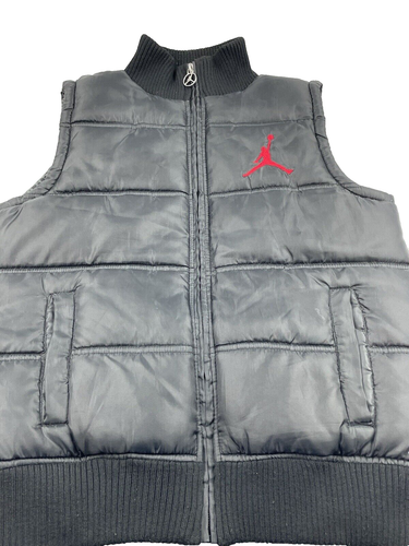 Air Jordan Puff Vest Sleeveless Small 8-10 yrs Black/Red Small 128-140 cm - Picture 5 of 9