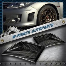 Real Carbon Fiber For 2008-2014 Subaru Wrx Sti Front Bumper Side Air Vents 2pcs