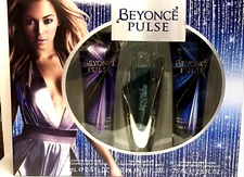 BEYONCE PULSE 3 PC WOMEN'S 1 OZ SPRAY PERFUME AND BODY GIFT SET NIB