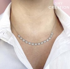 1ctw diamond necklace 14k white gold