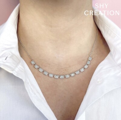 1ctw Diamant Collier 14k Weißgold