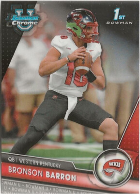 2023 Bowman Chrome University Bronson Barron RC Western Kentucky Hilltoppers (G)