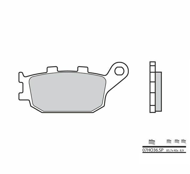 Plaquette frein arriere Brembo 07HO36SP pour moto Honda VTR1000F Firestorm 1997-2007