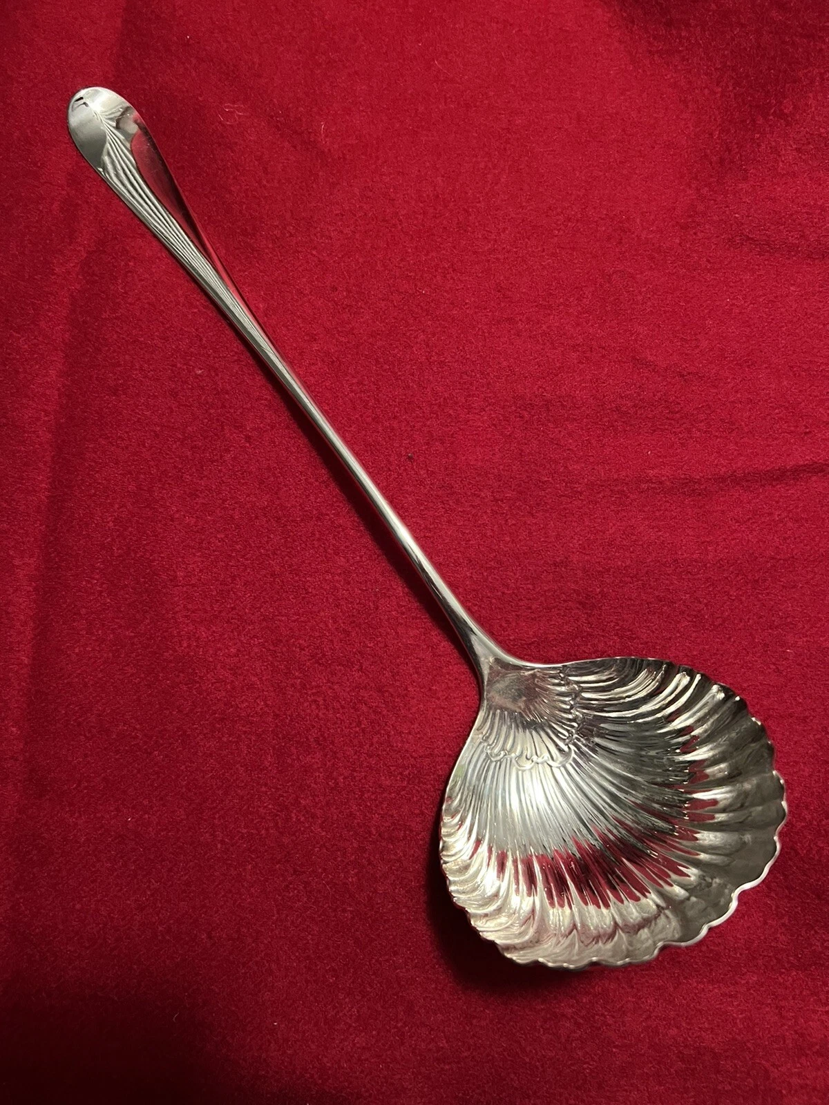 C.1761 Georgian Sterling Silver Hanoverian Punch/Soup Ladle Alexander Johnston